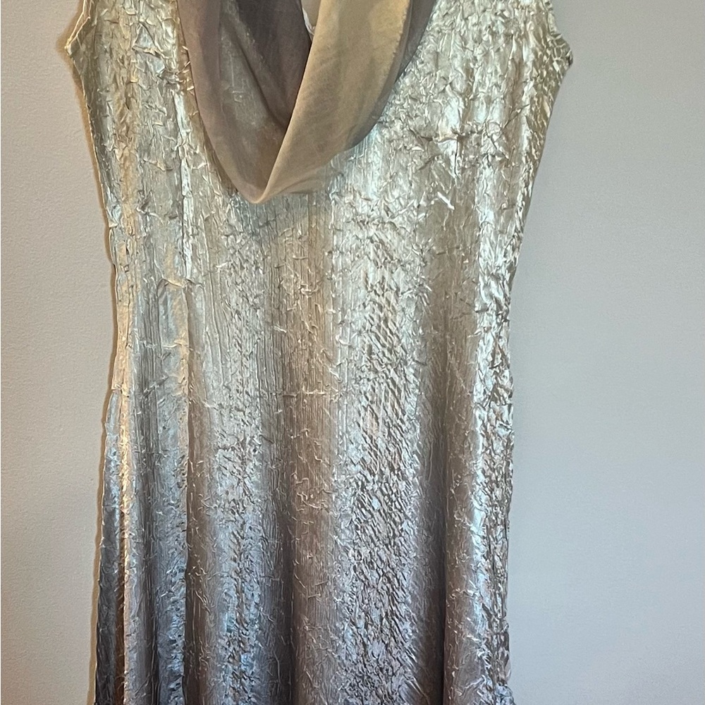Komarov Silver Crinkle Dress